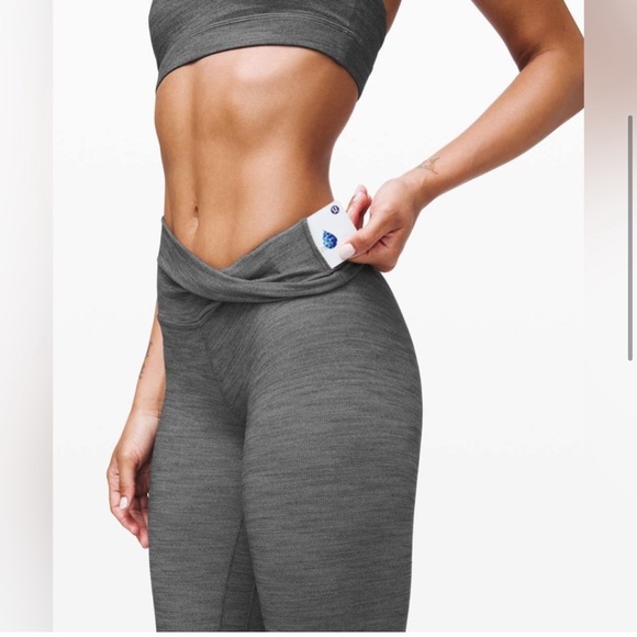 NWOT Lululemon Align Pant Mini Heathered Herringbone Heathered Black 4 - Picture 2 of 10